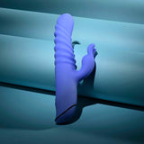 Evolved - Knock Knock Rechargeable Rabbit Vibrator (Blue) EV1219 CherryAffairs