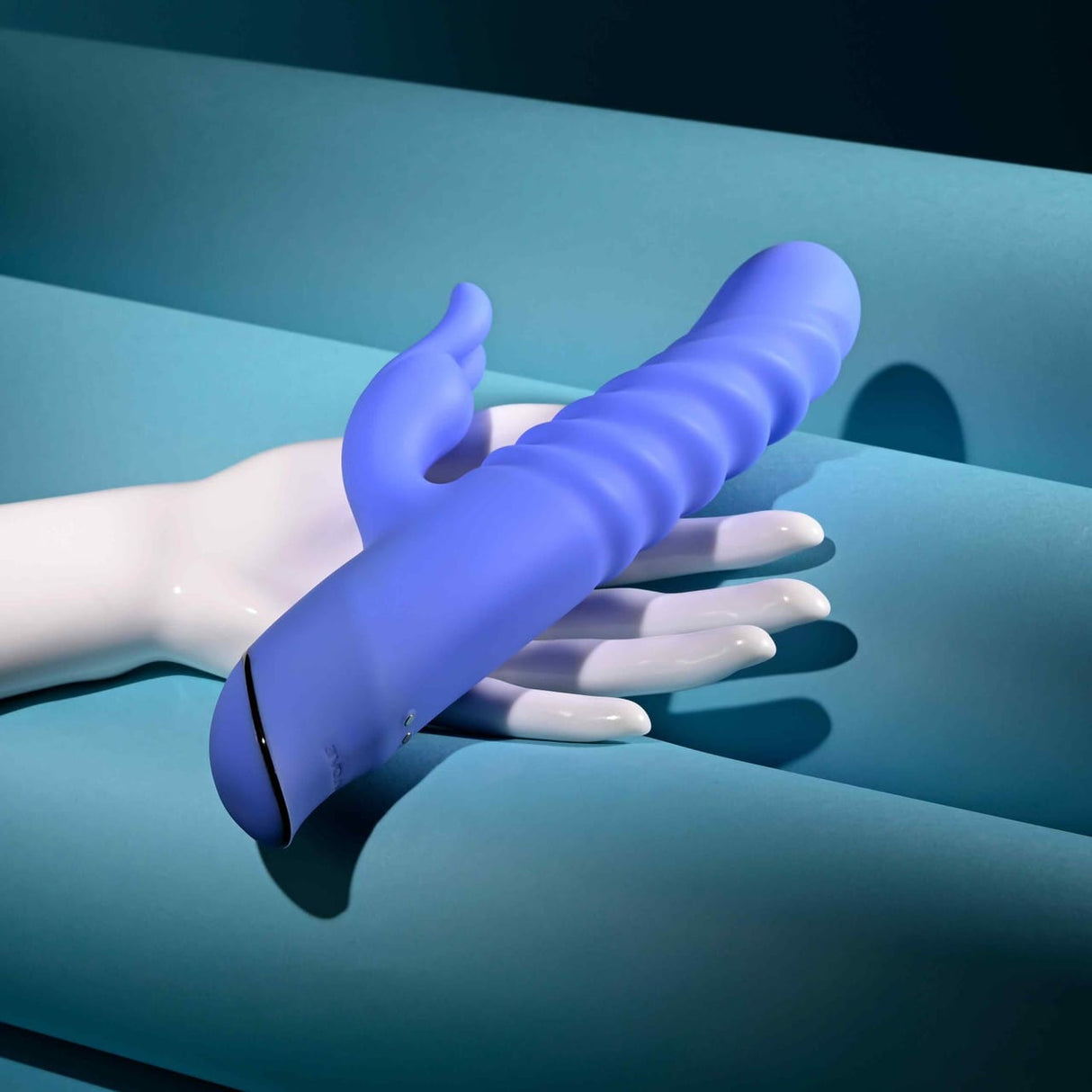 Evolved - Knock Knock Rechargeable Rabbit Vibrator (Blue) EV1219 CherryAffairs