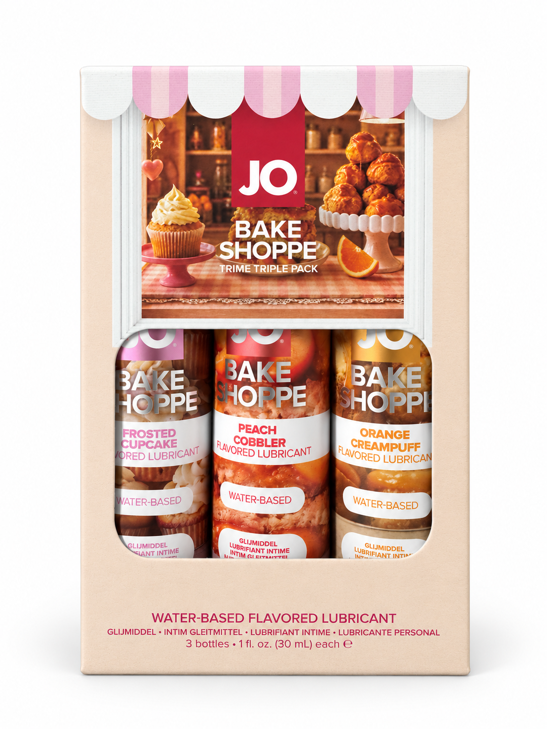 System JO - Tri-Me Bake Shoppe Flavoured Water-Based Lubricant Triple Pack 3 × 30 ml