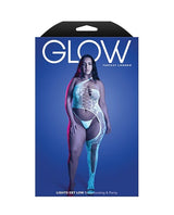 Fantasy Lingerie - Lights Get Low Floral Bodystocking & Panty (White) CherryAffairs