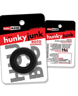 Hunky Junk - Roto Silicone Cock Ring (Black) OX1069 CherryAffairs