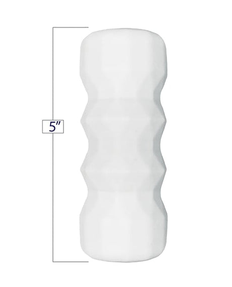 Icon Brands - GeoStroker Four 12.7 cm Ultra-Soft Textured Masturbator (White) IB1028 CherryAffairs