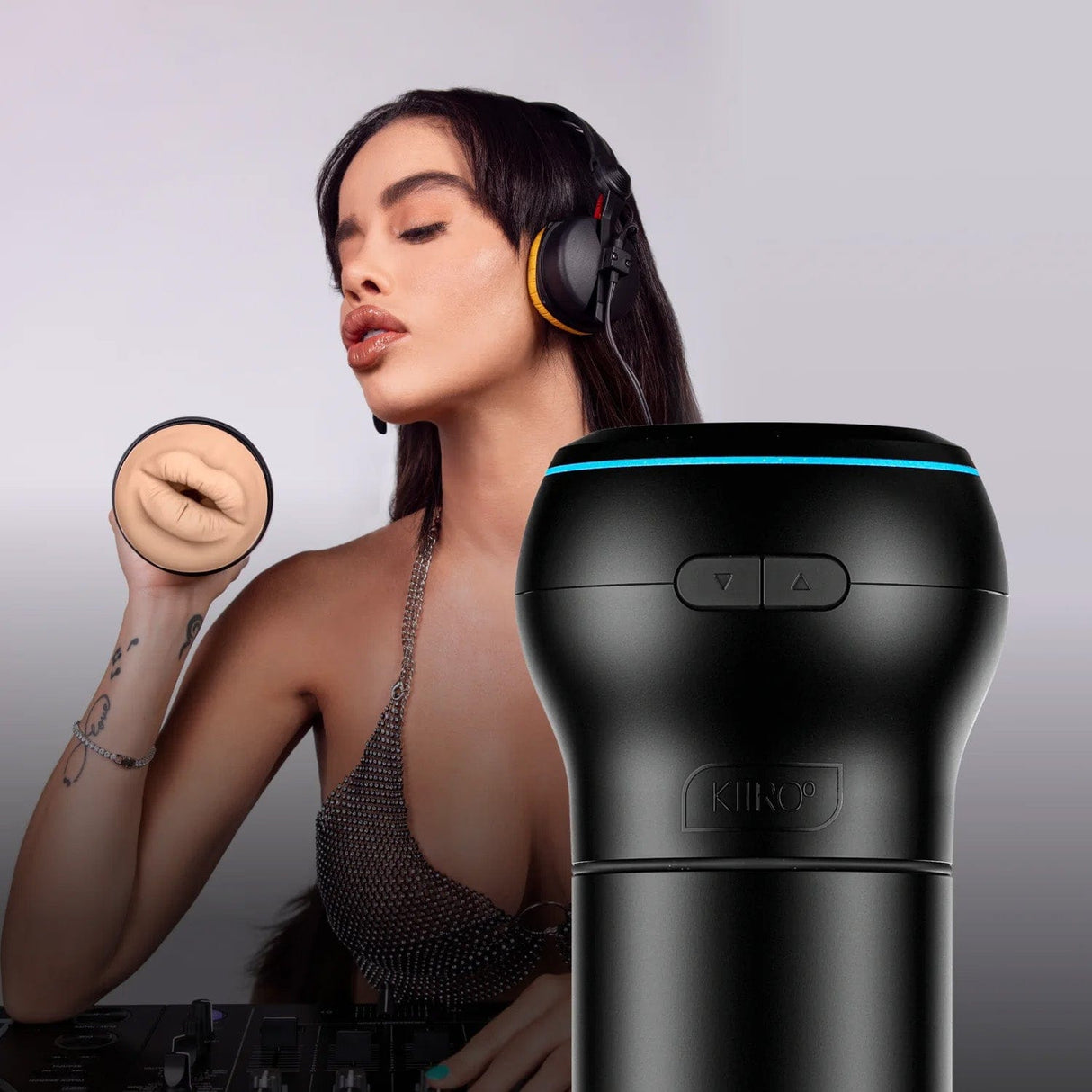 Kiiroo - PowerBlow + Feel Victoria June Mouth Masturbator (Beige) KR1040 CherryAffairs