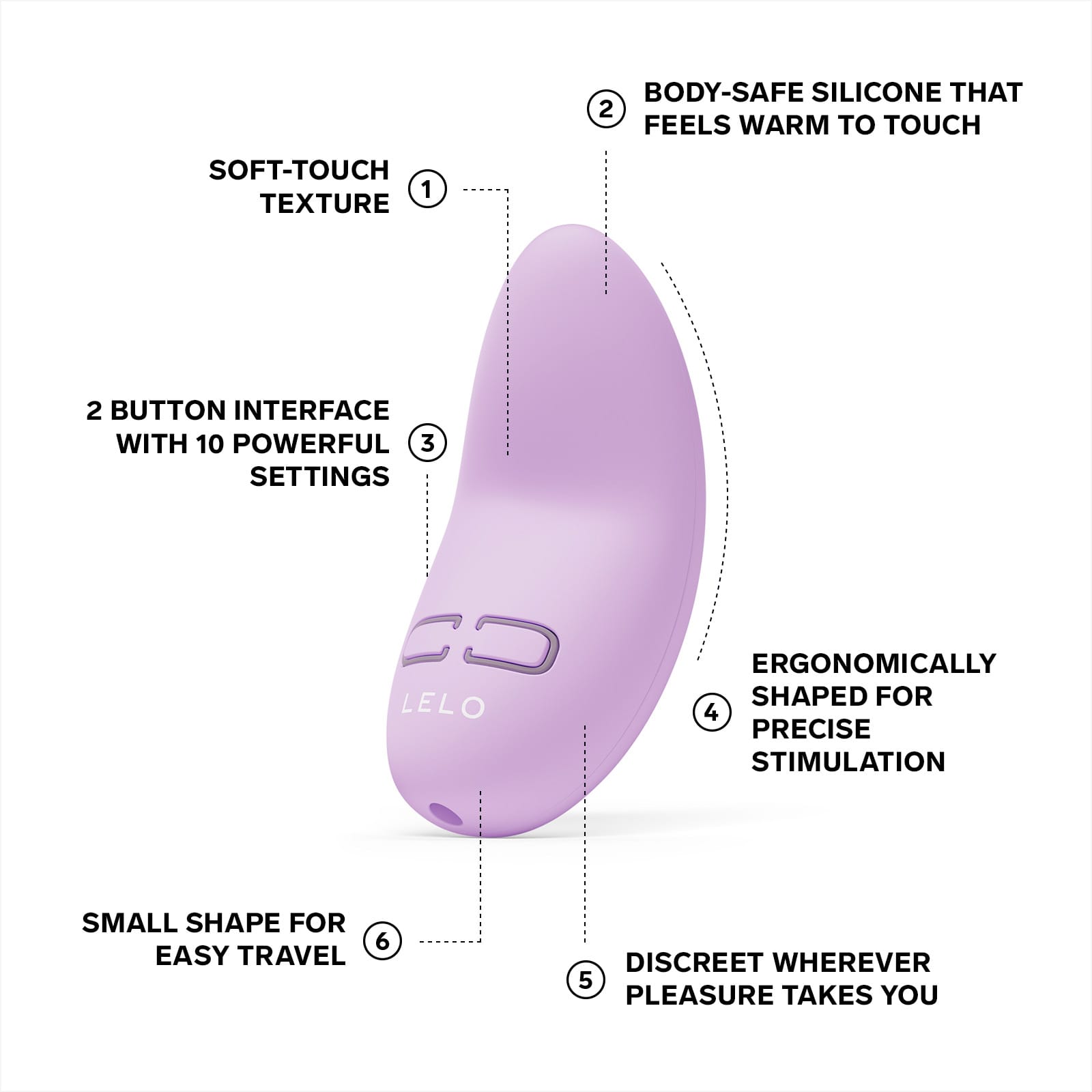 LELO LILY 3 compact shape, two-button interface and soft-touch silicone