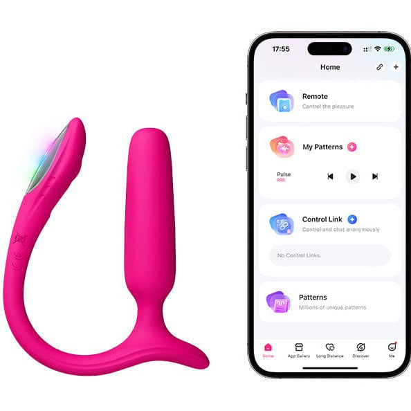 Lovense - Plug Punggung Bergetar Anal Lush untuk Pemula (Merah Jambu)