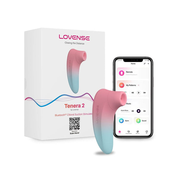 Lovense - Tenera 2 Stimulator Udara Klitoral Kawalan Aplikasi (Merah Jambu/Biru)