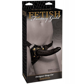 Pipedream - Fetish Fantasy Gold Designer Strap-On with Dildo (Black) PD2091 CherryAffairs