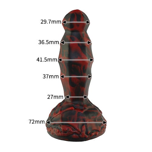 Tomax - Dark Dragon Slim Evil Fantasy Silicone Suction Cup Dildo (Red) CherryAffairs