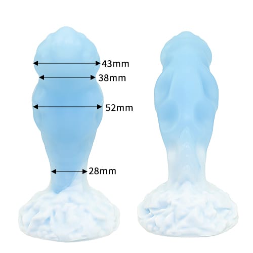Tomax - Ice Dragon Ice Blue Soft Fantasy Silicone Suction Cup Dildo (Blue) TM1099 CherryAffairs
