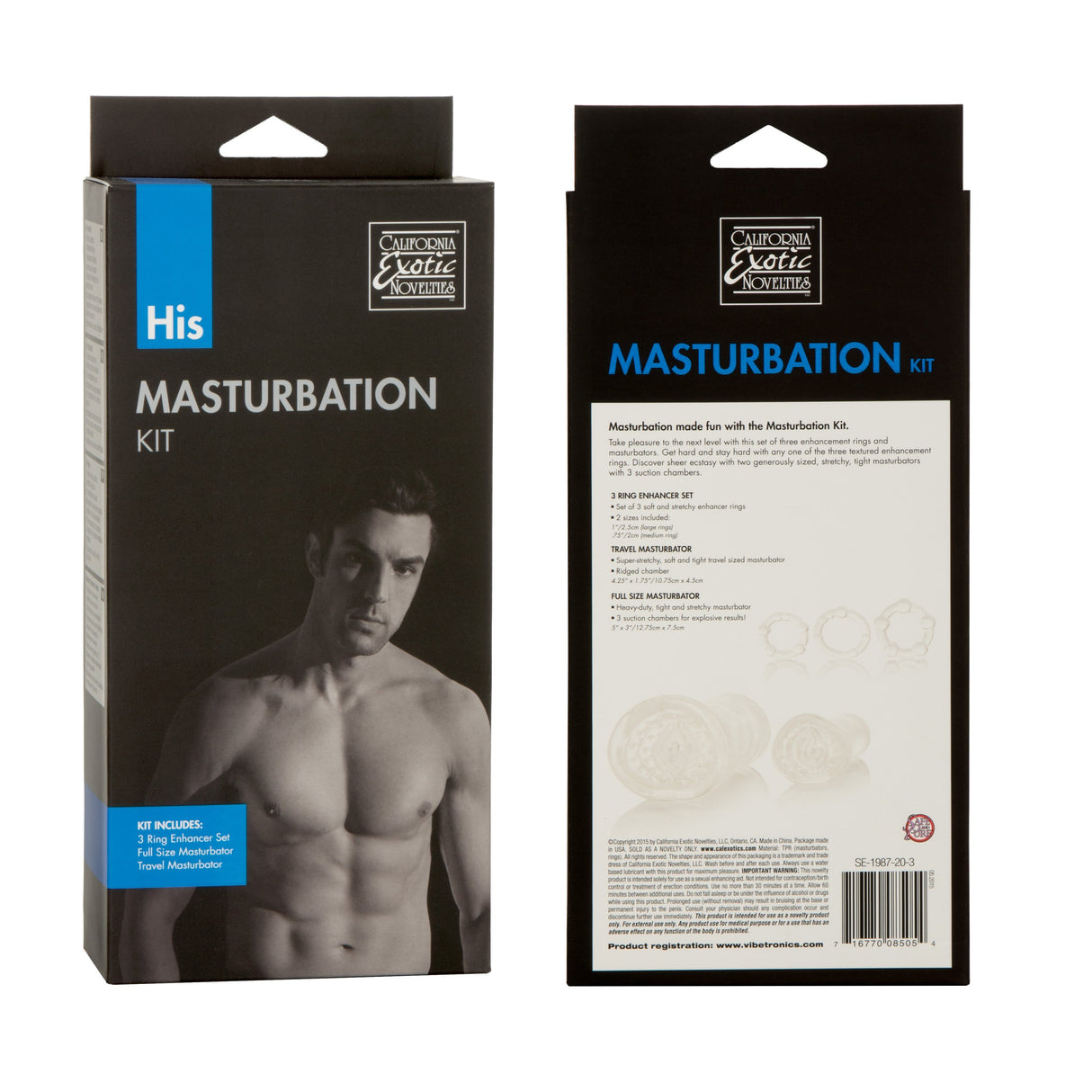 California Exotics - His Soft Stroker Masturbation Kit (Clear) CE1600 CherryAffairs