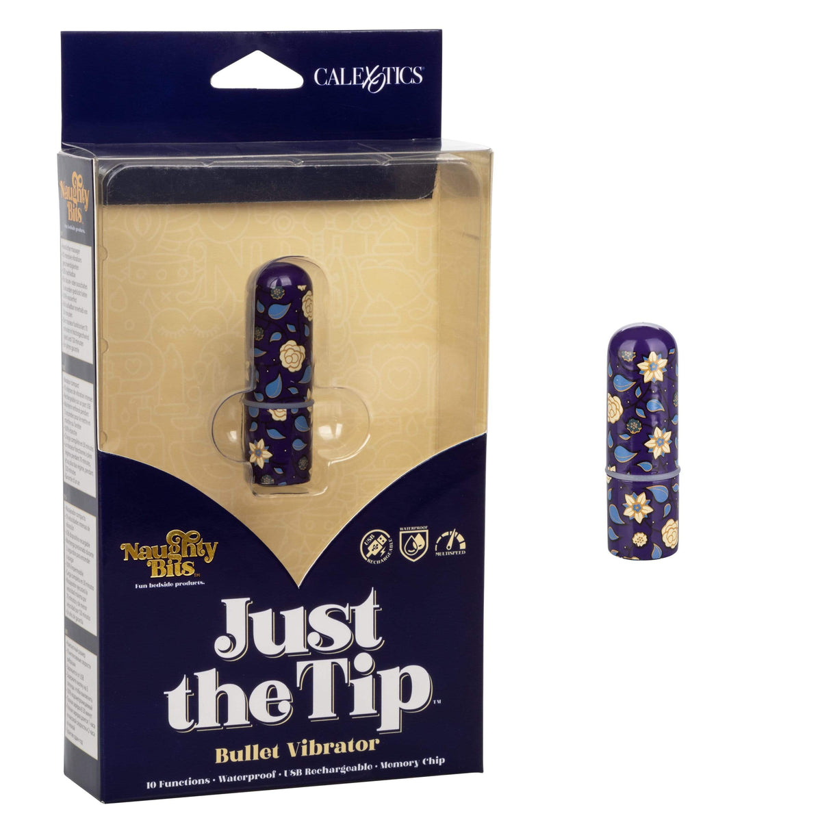 California Exotics - Naughty Bits Just The Tip Bullet Vibrator (Black) CE1831 CherryAffairs