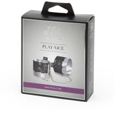 Fifty Shades of Grey - Play Nice Satin & Lace Wrist Cuffs (Grey) FSG1154 CherryAffairs