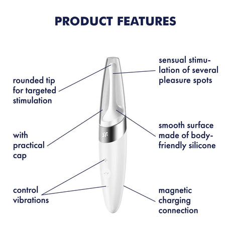 Satisfyer - Twirling Delight Precise Clit Massager (White) STF1216 CherryAffairs