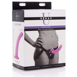 Strap U - Navigator Silicone G Spot Dildo with Strap On Harness (Black) STU1010 CherryAffairs